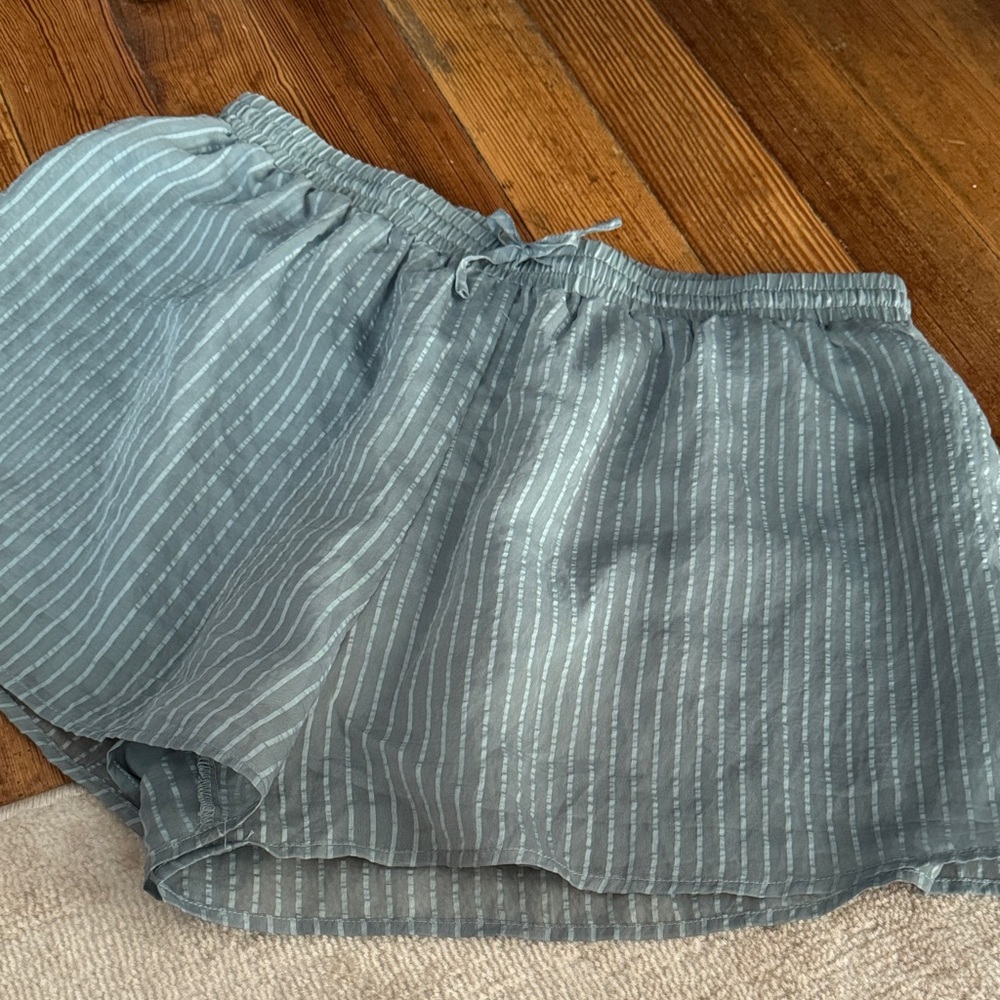 ARULA Light Blue Striped Shorts